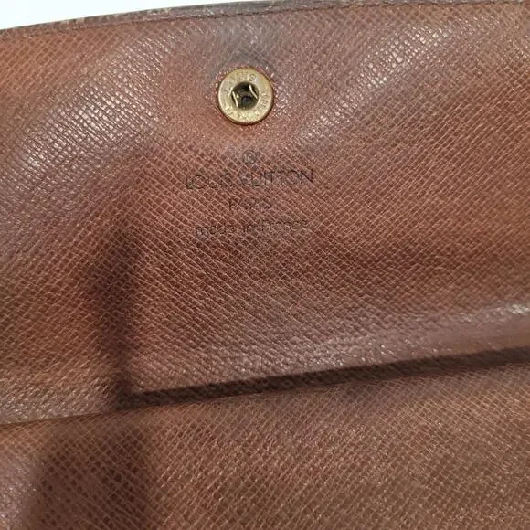 Louis Vuitton Monogram Porte Tresor Long Wallet Trifold Envelope Brown Large - Picture 4 of 15